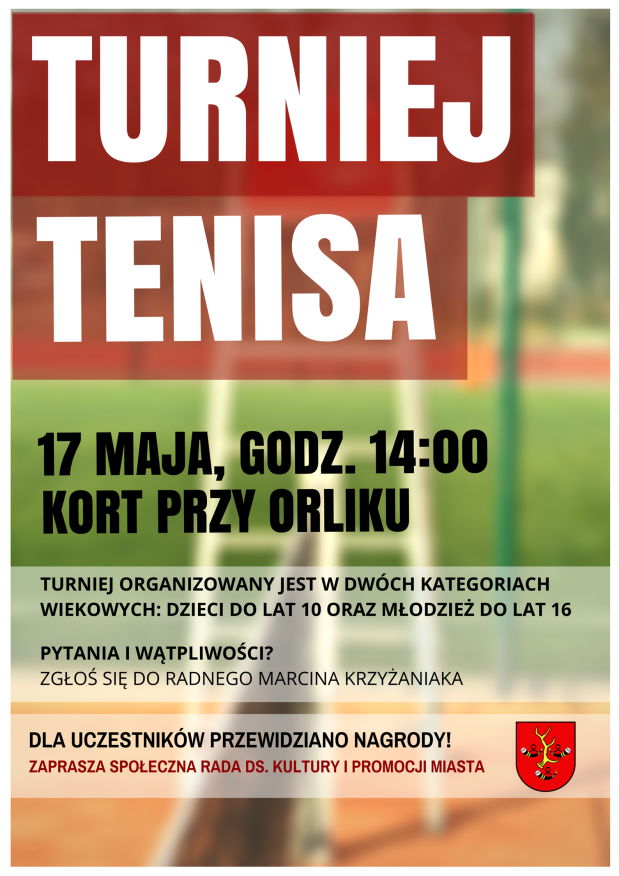 Turniej tenisa ziemnego dla dzieci i młodzieży